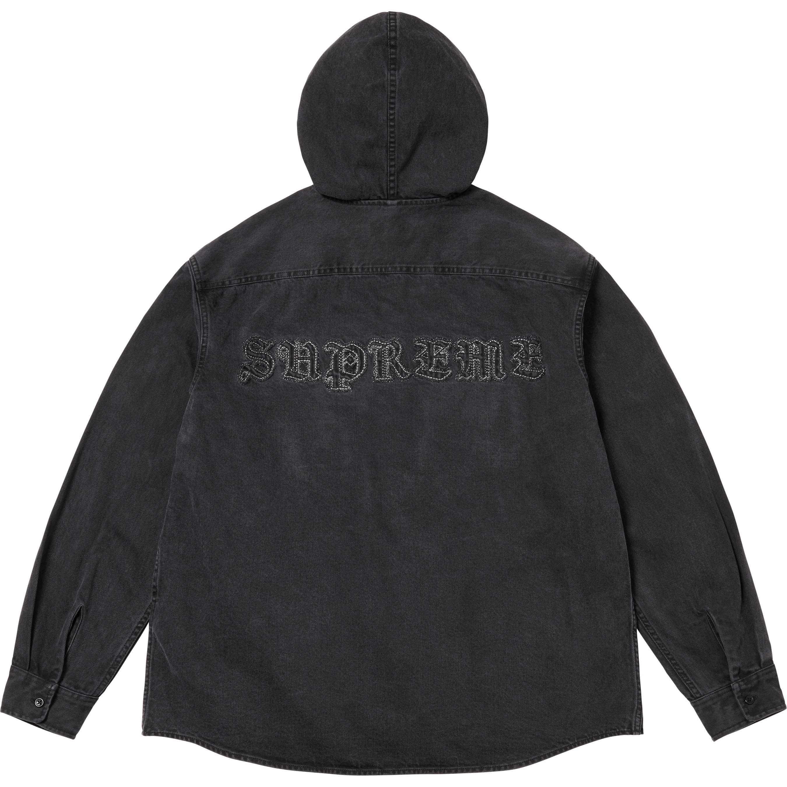 Hooded Denim Shirt view 3